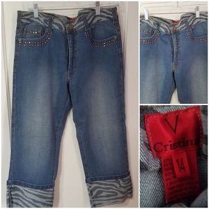 V Christina cropped jeans